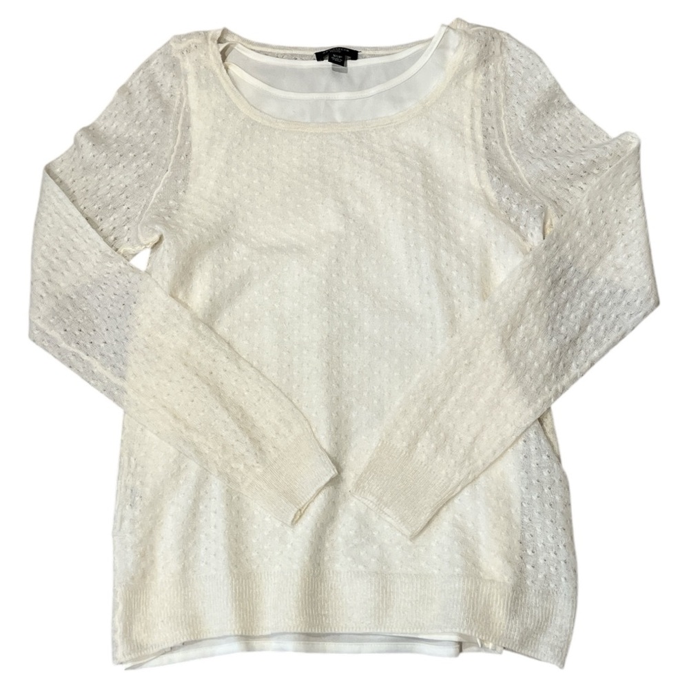 Ann Taylor Lightweight Layered Knit Pullover Sweater Sheer, Petite, Size XS - Picture 4 of 6